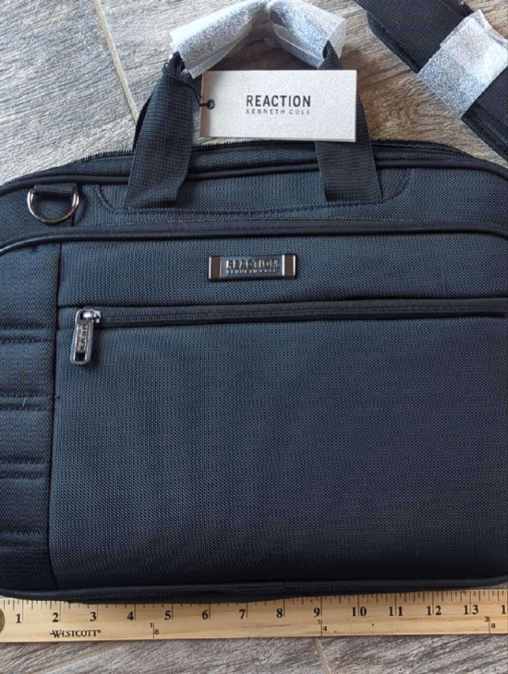 NWT Kenneth Cole Reaction Black Laptop Briefcase with Bonus Targus Laptop Lock